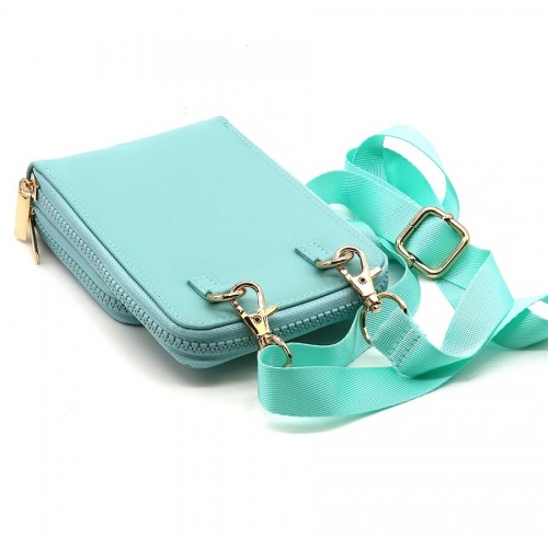 Recycled Nylon Pale Aqua Phone Bag by Peace of Mind